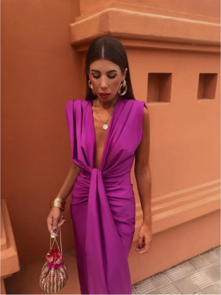 Moriah | Elegant Pleated Maxi Dress for Women 4