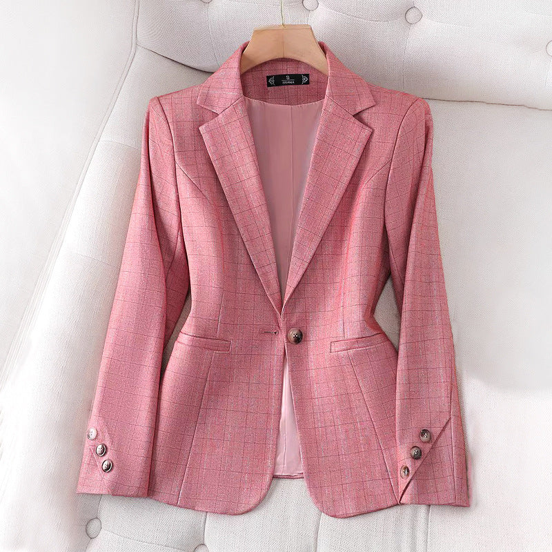Katy | Women's Blazer with Grid Pattern 1