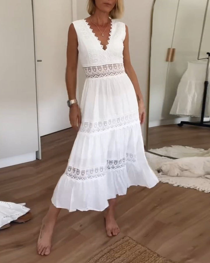 Olivia | Women's Summer Dress with Lace Details 0