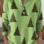 Isa | Christmas Jumper with Pine Tree Print