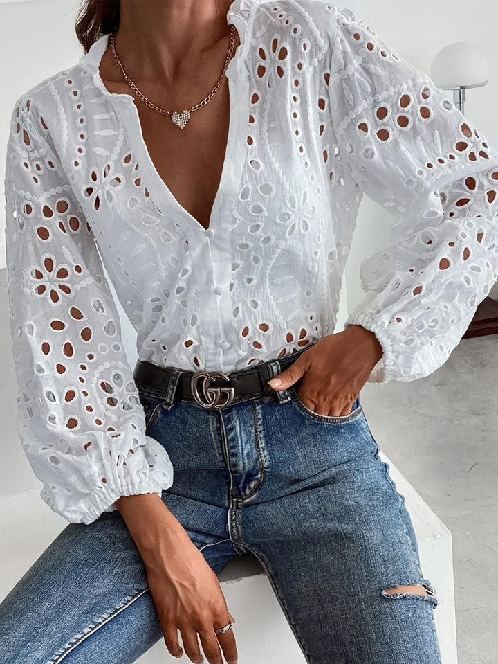 Roselina | Embroidered Long Sleeve Blouse