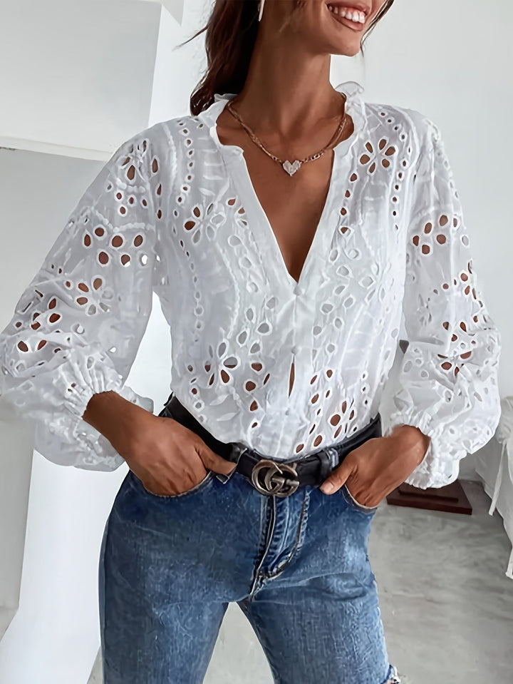Roselina | Embroidered Long Sleeve Blouse