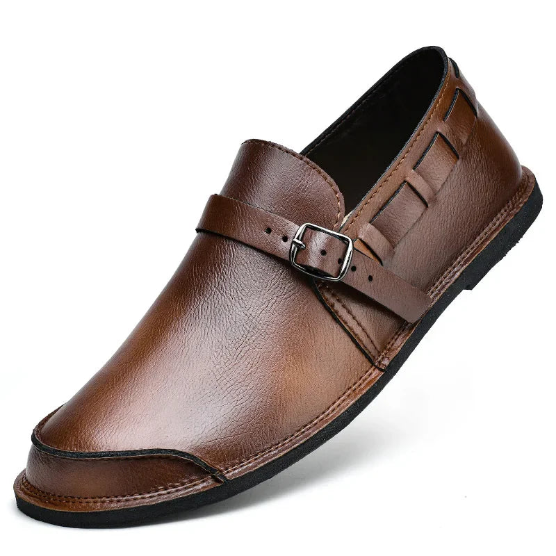 Lorenzo | Buckled Leather Loafers 1