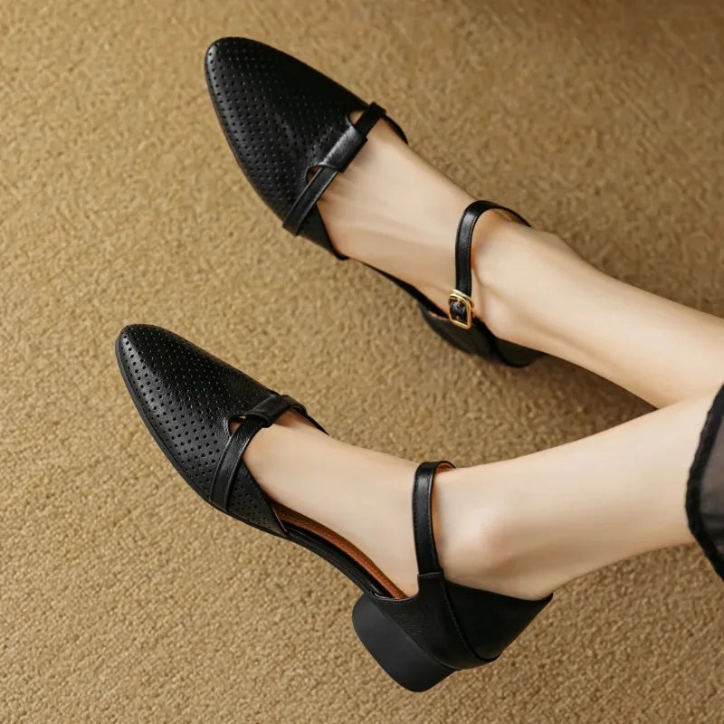 Variant image for Julion | Black Leather Heels-25