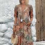 Samantha | Elegant Floral Midi Dress