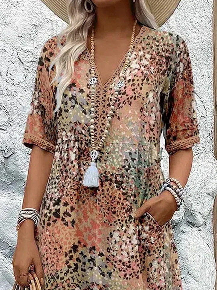 Samantha | Plus Size Floral Midi Wedding Guest Dress 5
