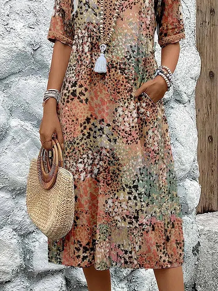 Samantha | Plus Size Floral Midi Wedding Guest Dress 6
