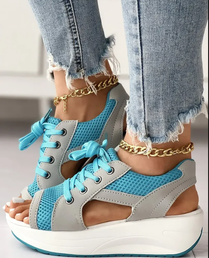 Variant image for Evelyn | Ladies White Wedge Trainers-57