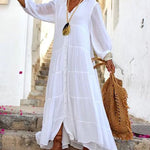 Solara | Boho Linen Maxi Dress