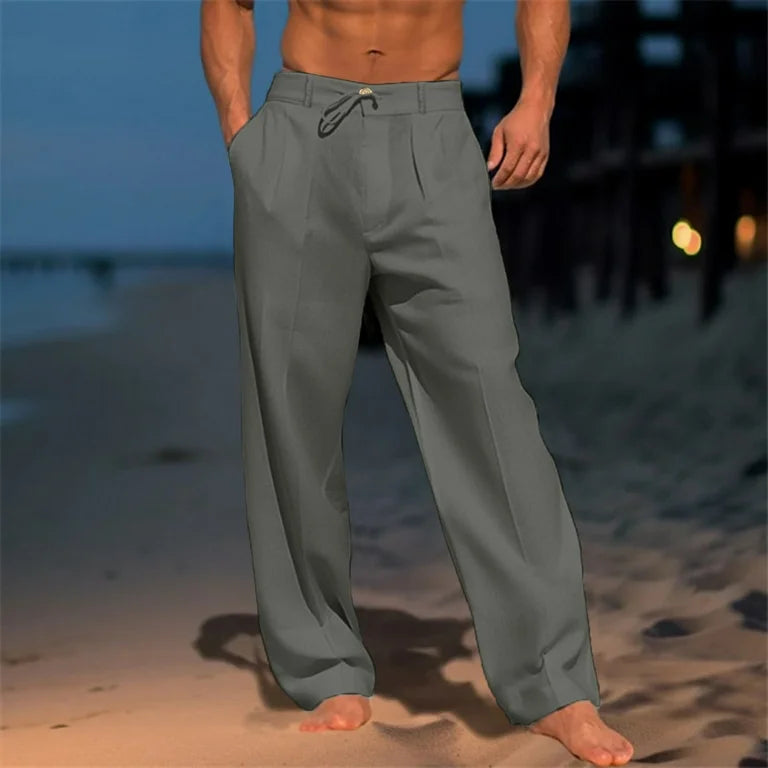 Theo | Mens Linen Trousers 0