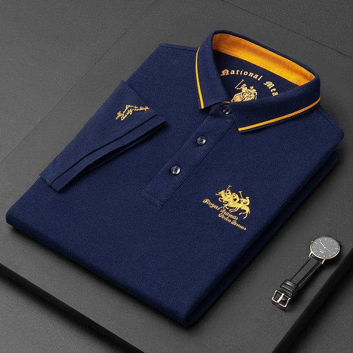 Thiago | Mens Long Sleeve Polo Shirt 5