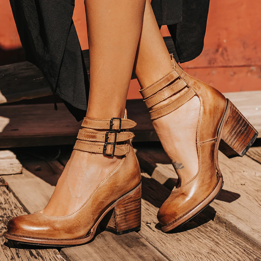 Verona | Vintage Strappy Ankle Strap Heels 0