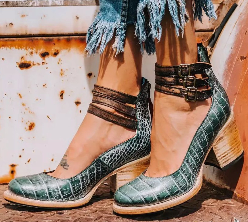 Verona | Vintage Strappy Ankle Strap Heels 7