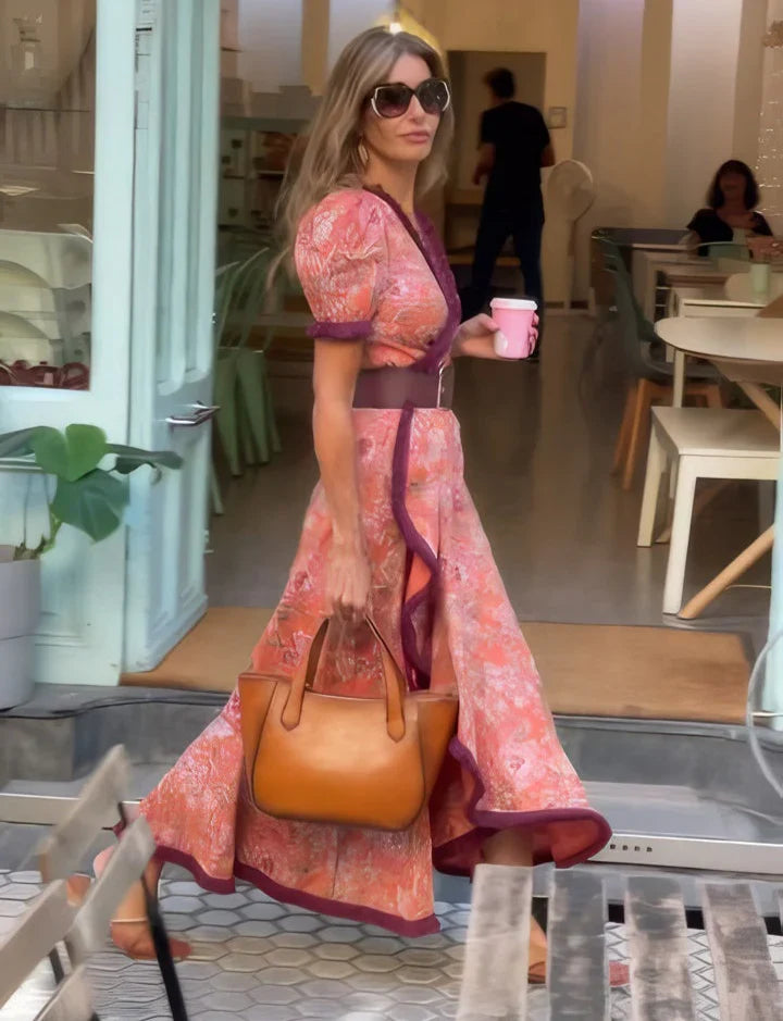 Vivara | Elegant Pink Maxi Dress for Women 2