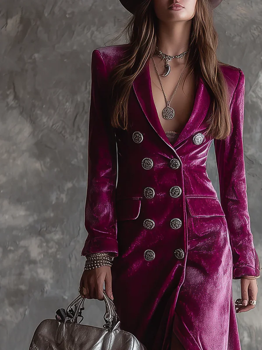 Cosima | Velvet Blazer Maxi Dress