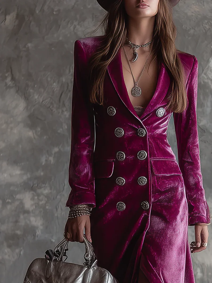 Cosima | Velvet Blazer Maxi Dress