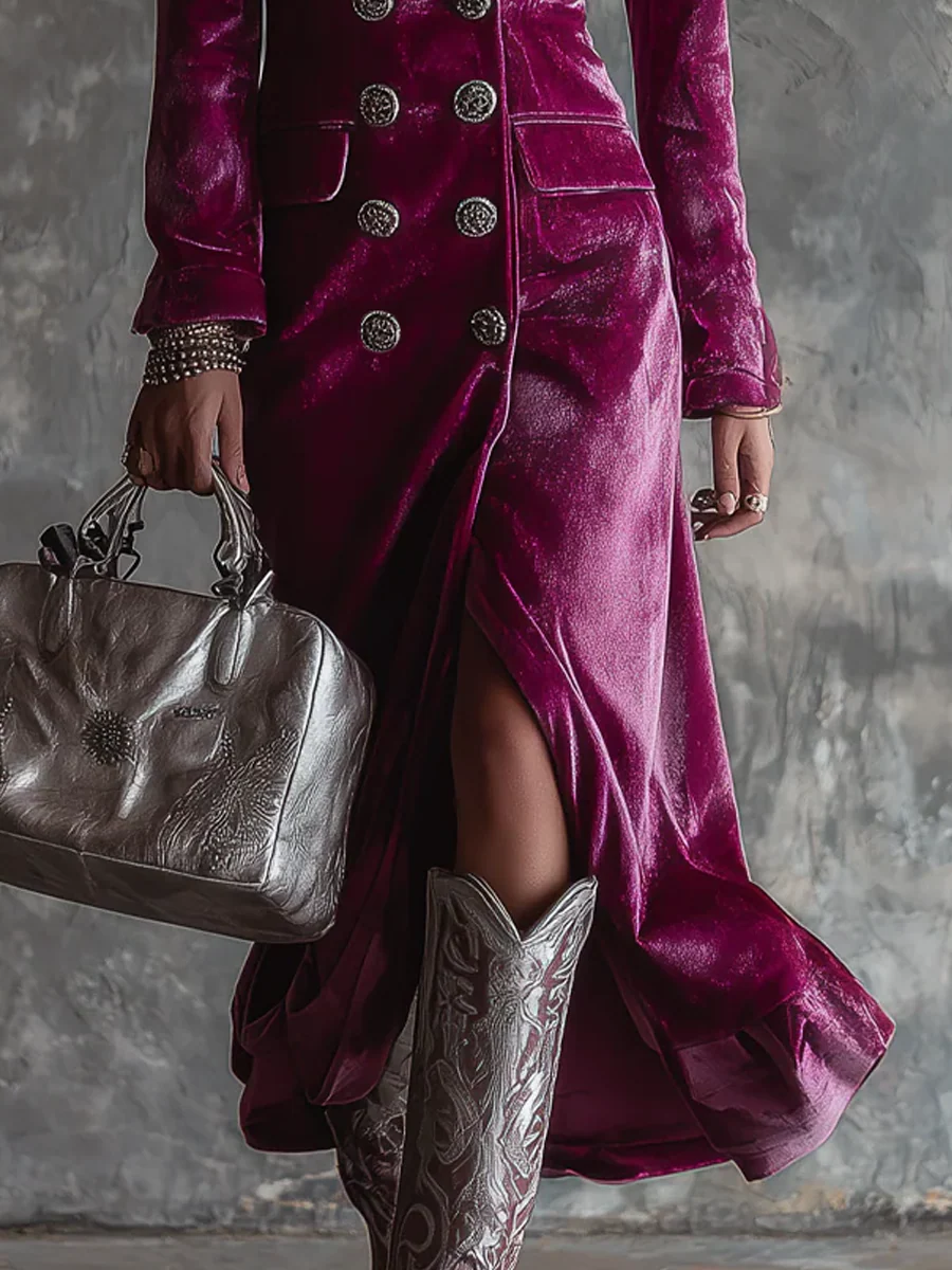 Cosima | Velvet Blazer Maxi Dress