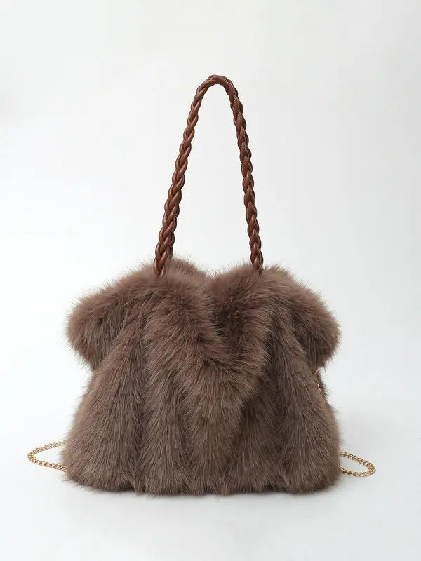 Charlita | Versatile Plush Velvet Shoulder Tote Bag