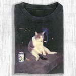Wacky Cat | Washed T-shirt