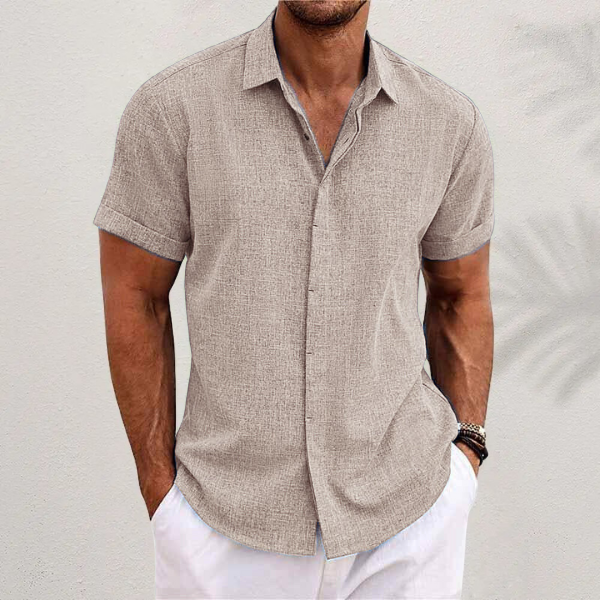 Nikolaj | Mens White Short Sleeve Shirt-4