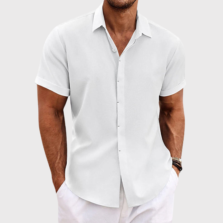Variant image for Nikolaj | Mens White Short Sleeve Shirt-43