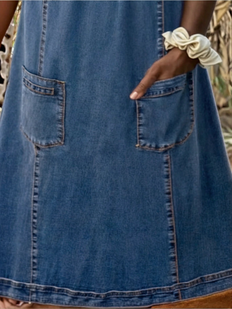Polixeni | Women's Summer Denim Dress 4