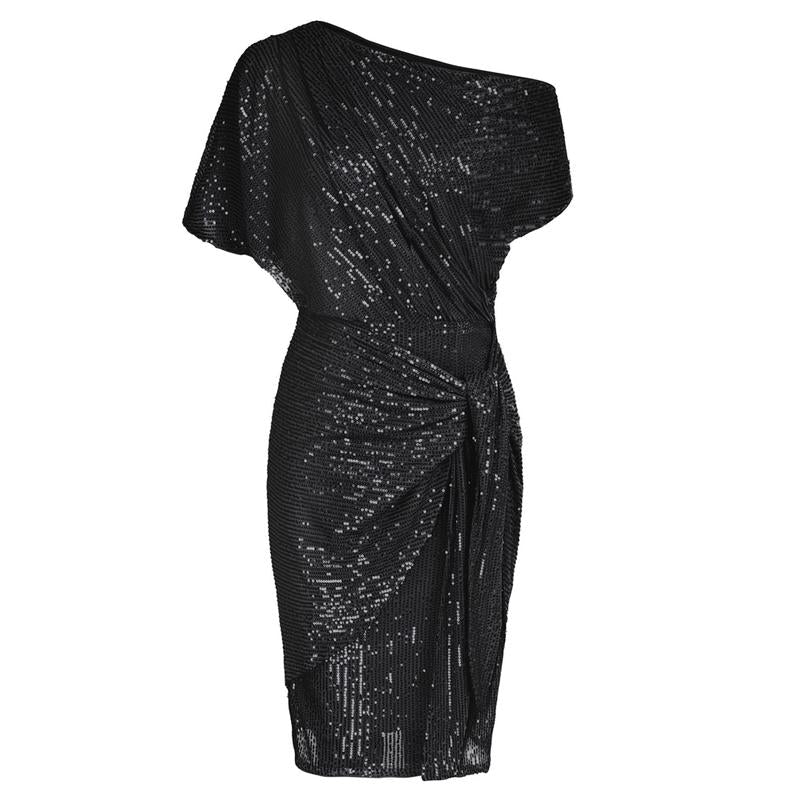 Ametyst | Elegant Sequined  Off-Shoulder Bodycon Party Dress
