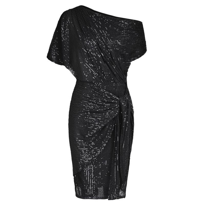 Ametyst | Elegant Sequined  Off-Shoulder Bodycon Party Dress