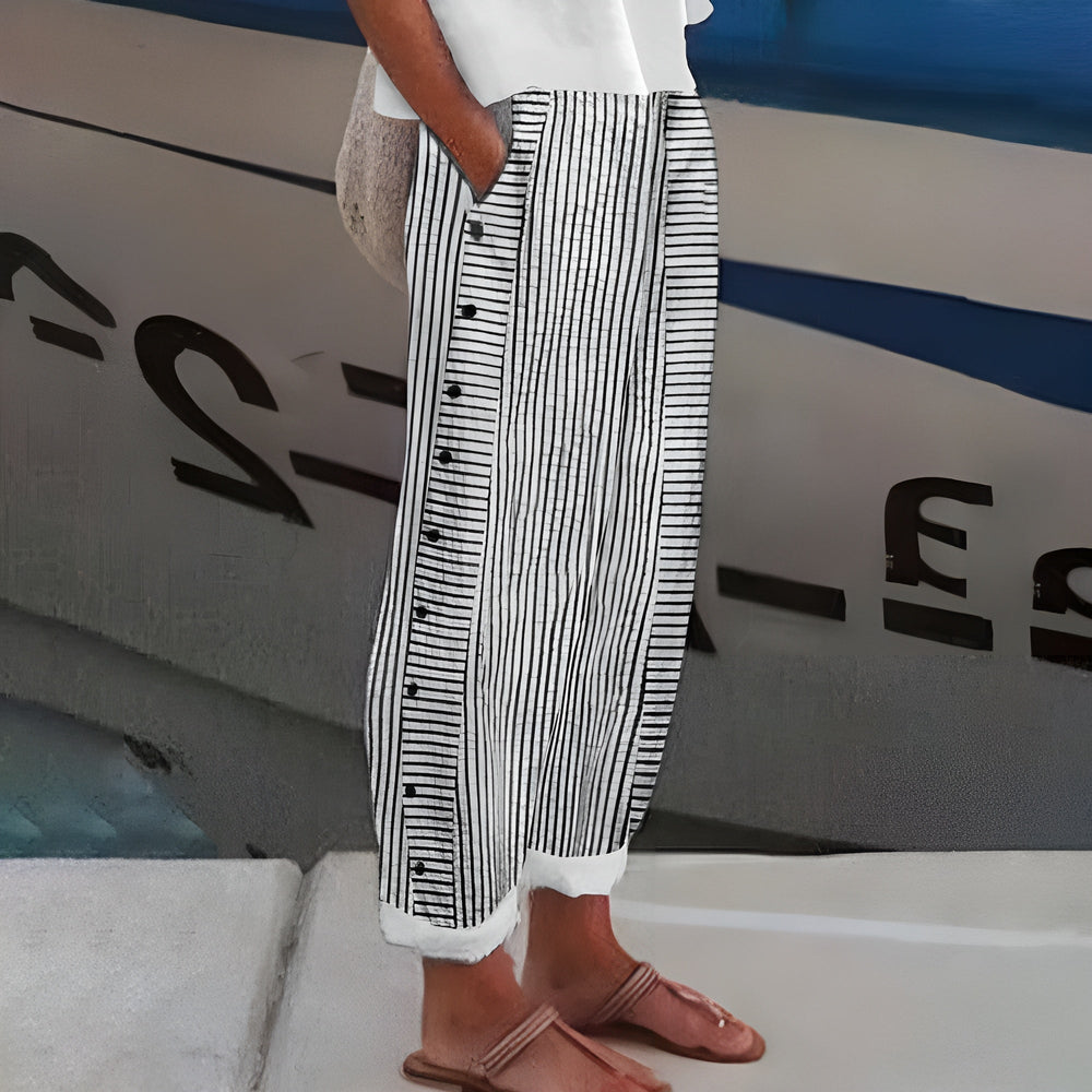 Sandrine | White Linen Pants Women 2