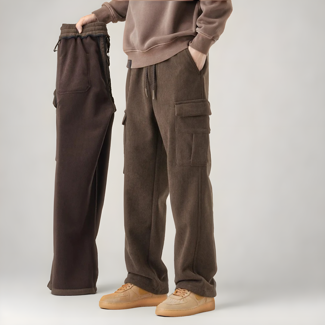 Christopher | Black Cargo Joggers for Women-2