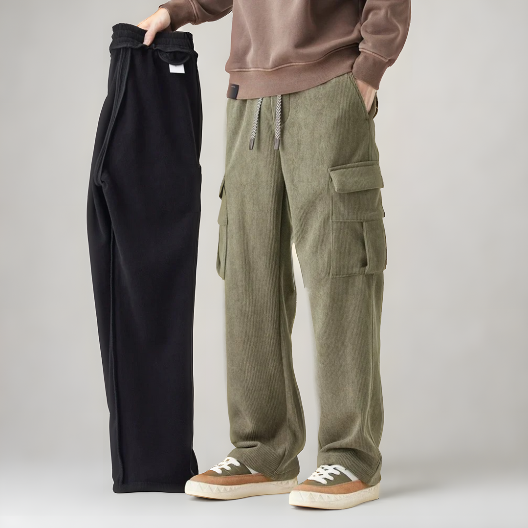 Christopher | Black Cargo Joggers for Women-1