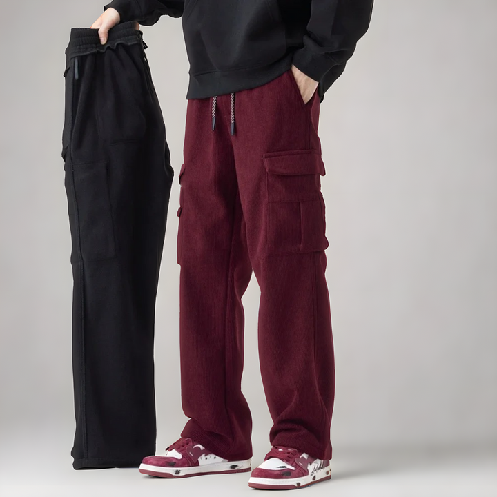 Christopher | Black Cargo Joggers for Women-3