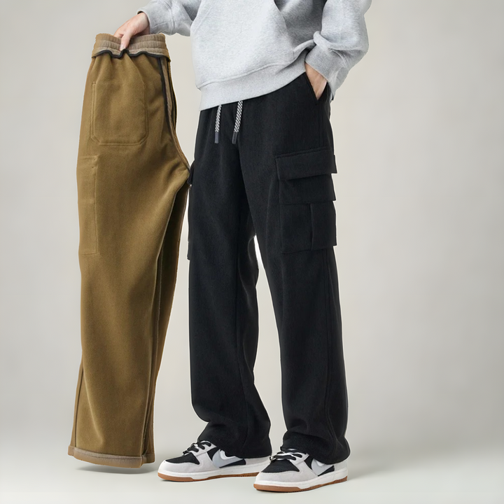 Christopher | Black Cargo Joggers for Women-4