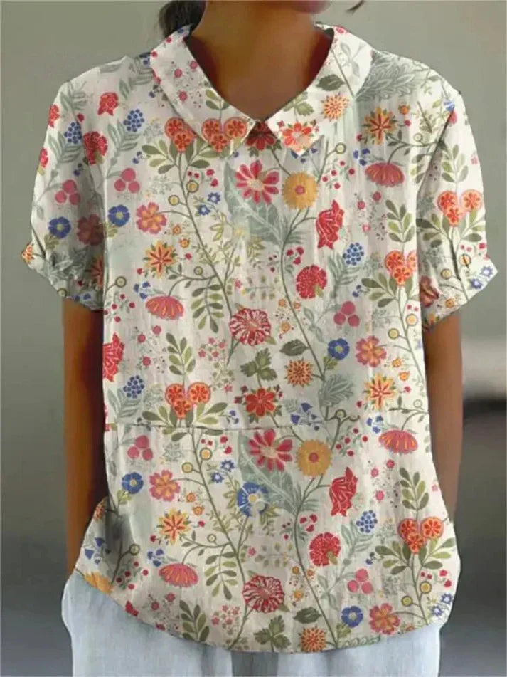 Inga | Floral Print Womens Blouse 3