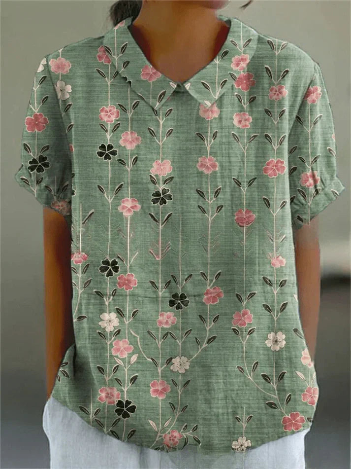 Inga | Floral Print Womens Blouse 1