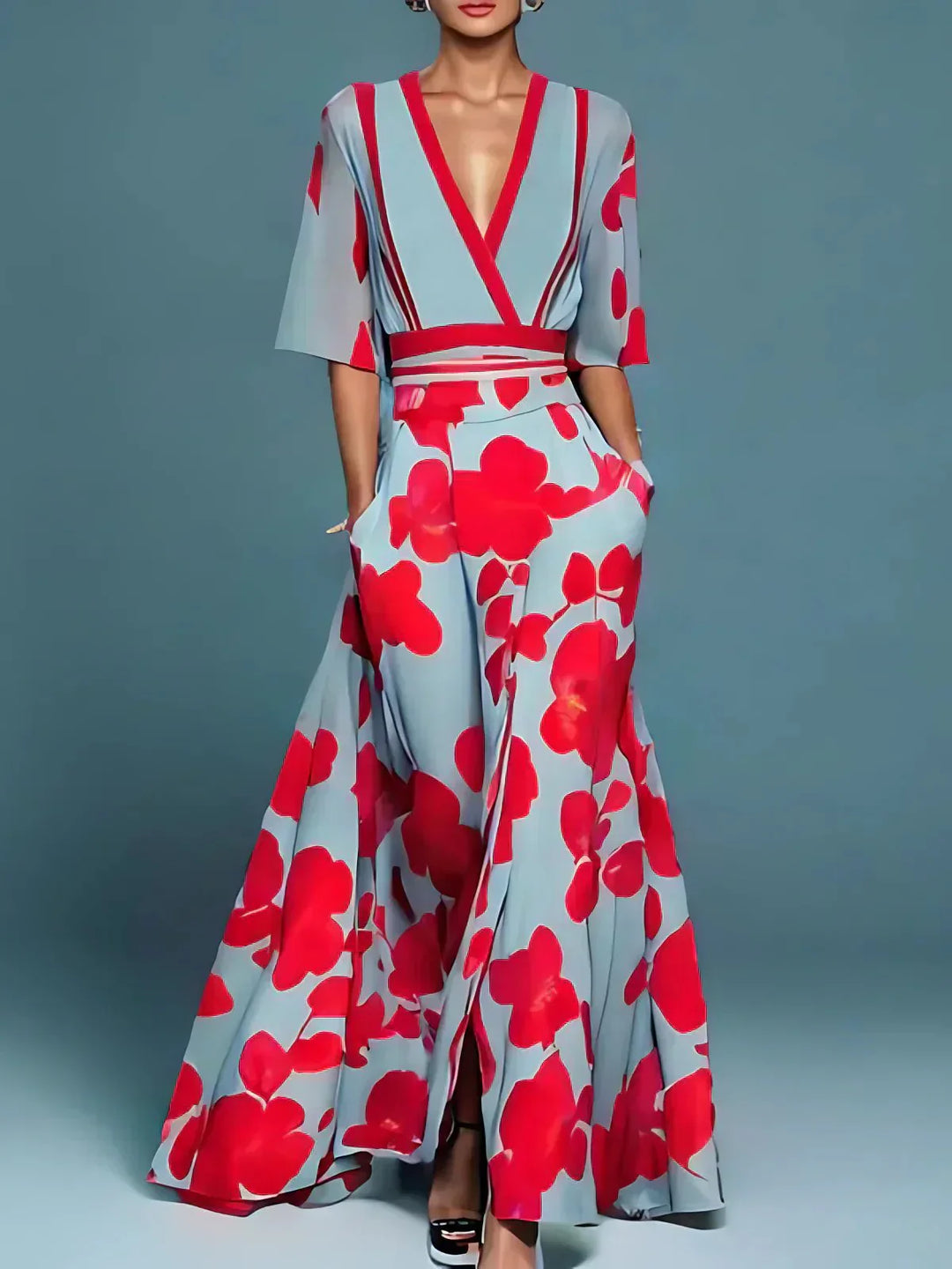 Jade | Women's Elegant Floral Maxi Dress 1