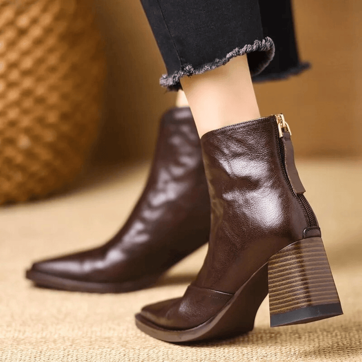 Candice | Luxury Mid-Heel Ankle Boots