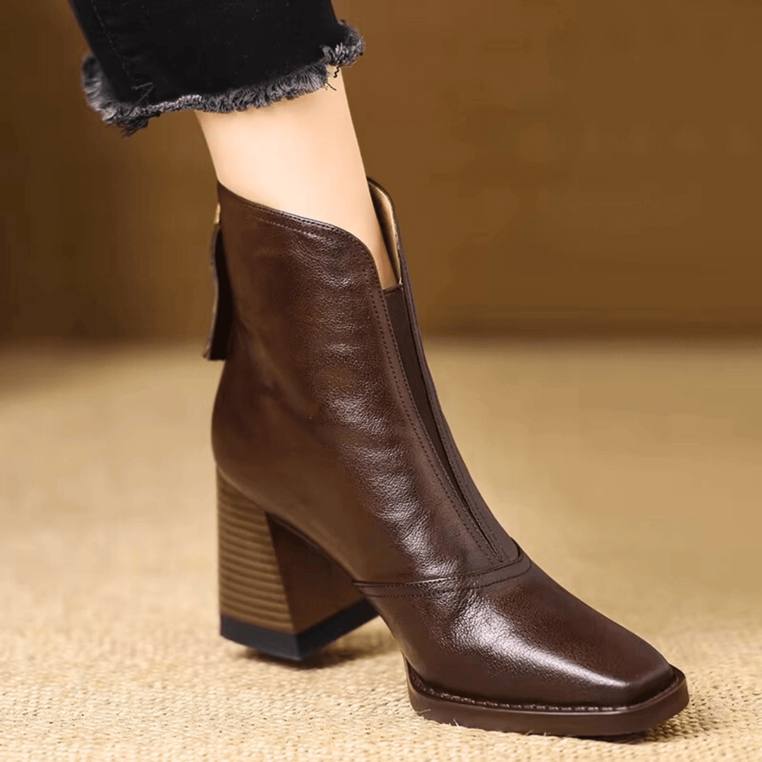 Candice | Luxury Mid-Heel Ankle Boots